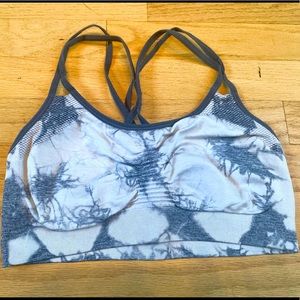 Champion Target Thin Strapped Gray & White Tie Dye Sports Bra